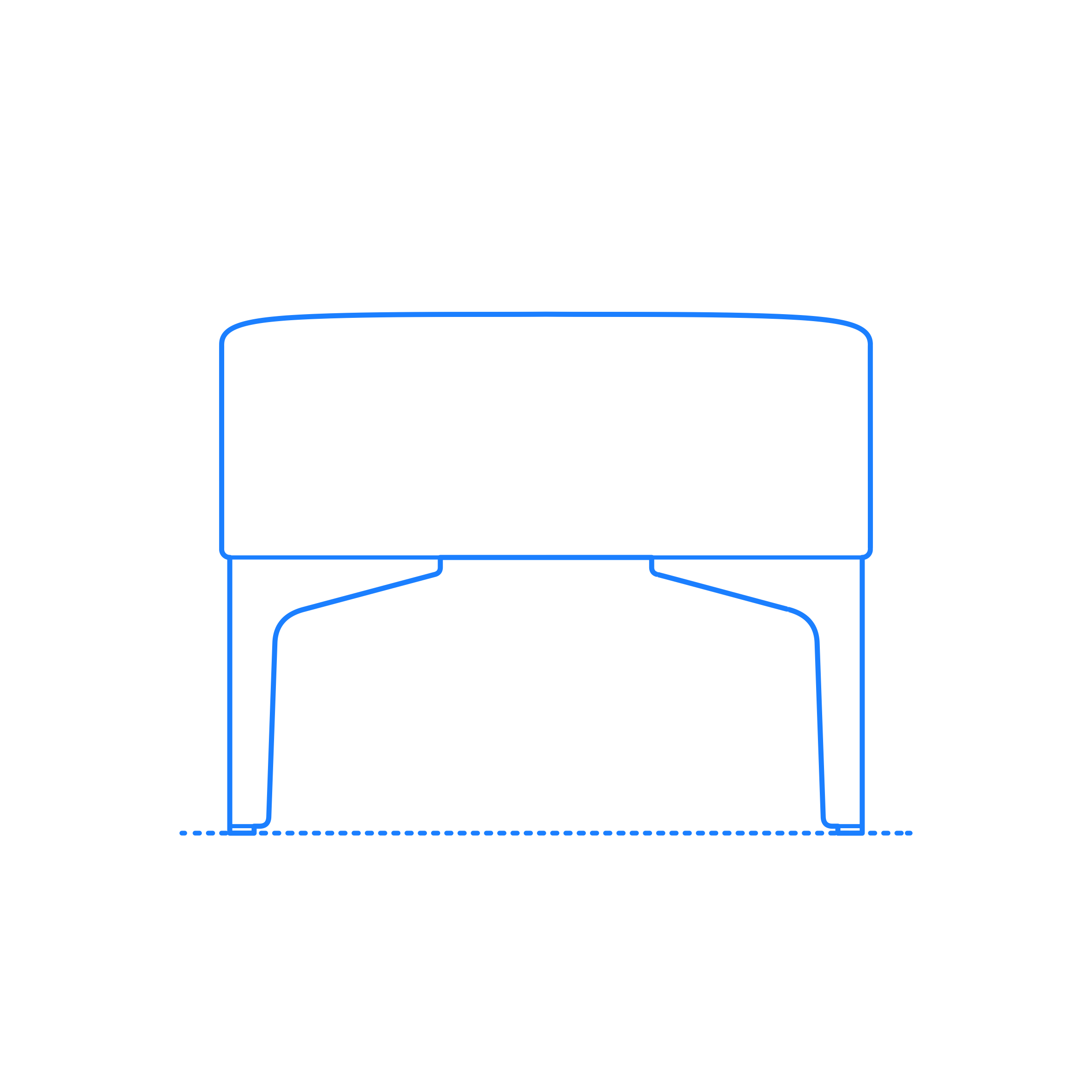 Furniture Benches Symbol Bench 1 Seat Outline Icon Svg Set Free Vectors